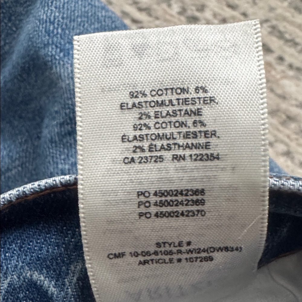 Aritzia Denim Forum The Arlo High Rise Straight 28L size 30 - Picture 9 of 9